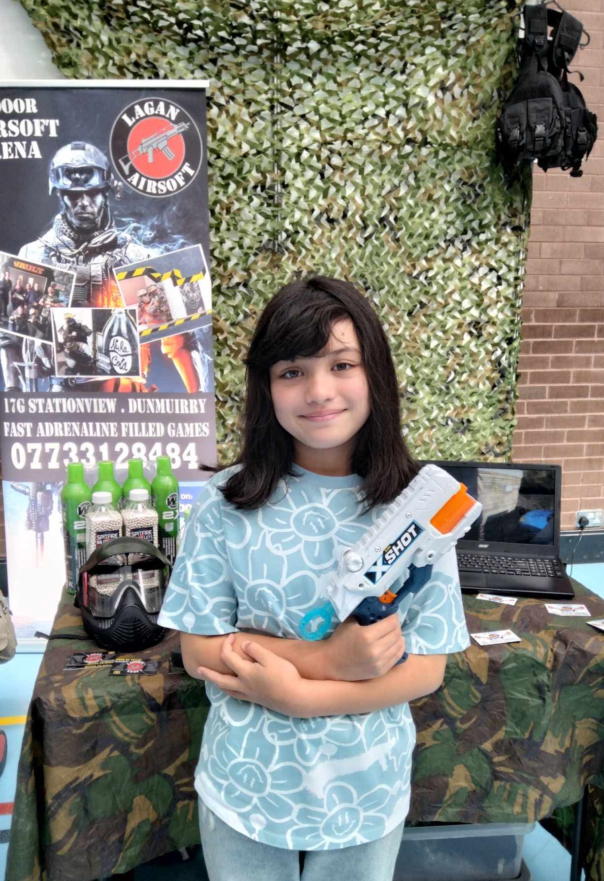 Young player at a Nerf party